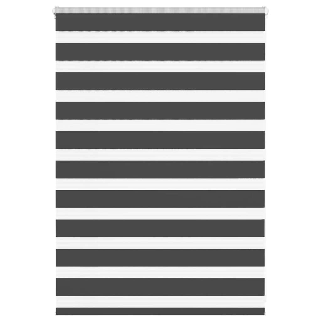Vidaxl Zebra Rouleau aveugle 100x100 cm Largeur de poussière 95,9 cm noir