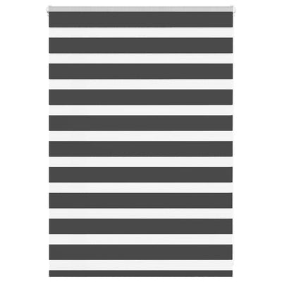 Vidaxl Zebra Rouleau aveugle 105x100 cm Largeur de tissu 100,9 cm noir