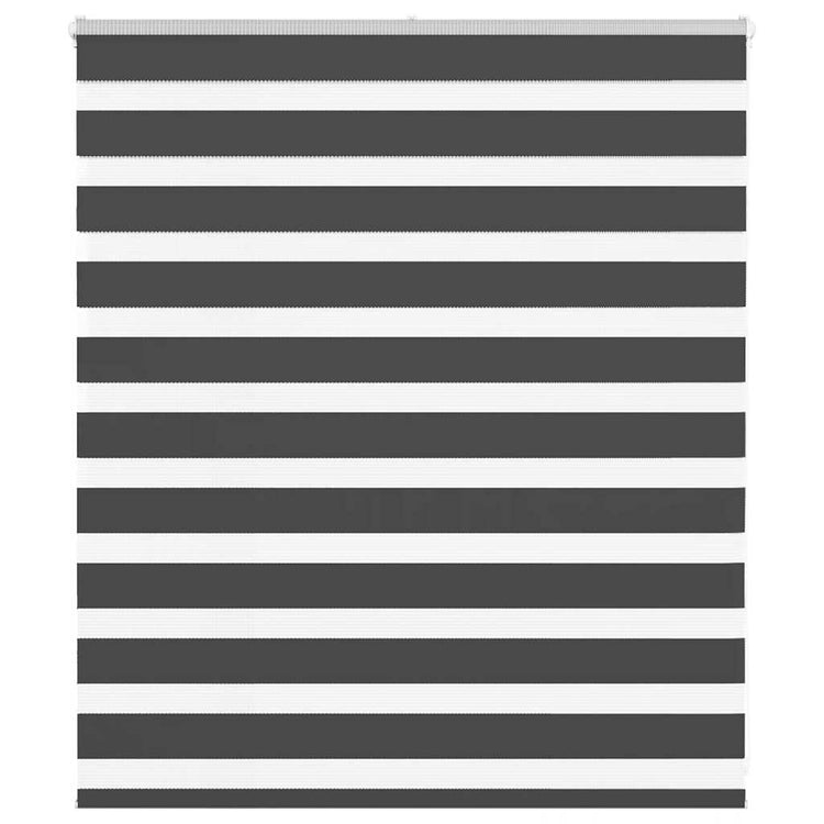 Vidaxl Zebra Rouleau aveugle 125x100 cm Largeur de tissu 120,9 cm noir