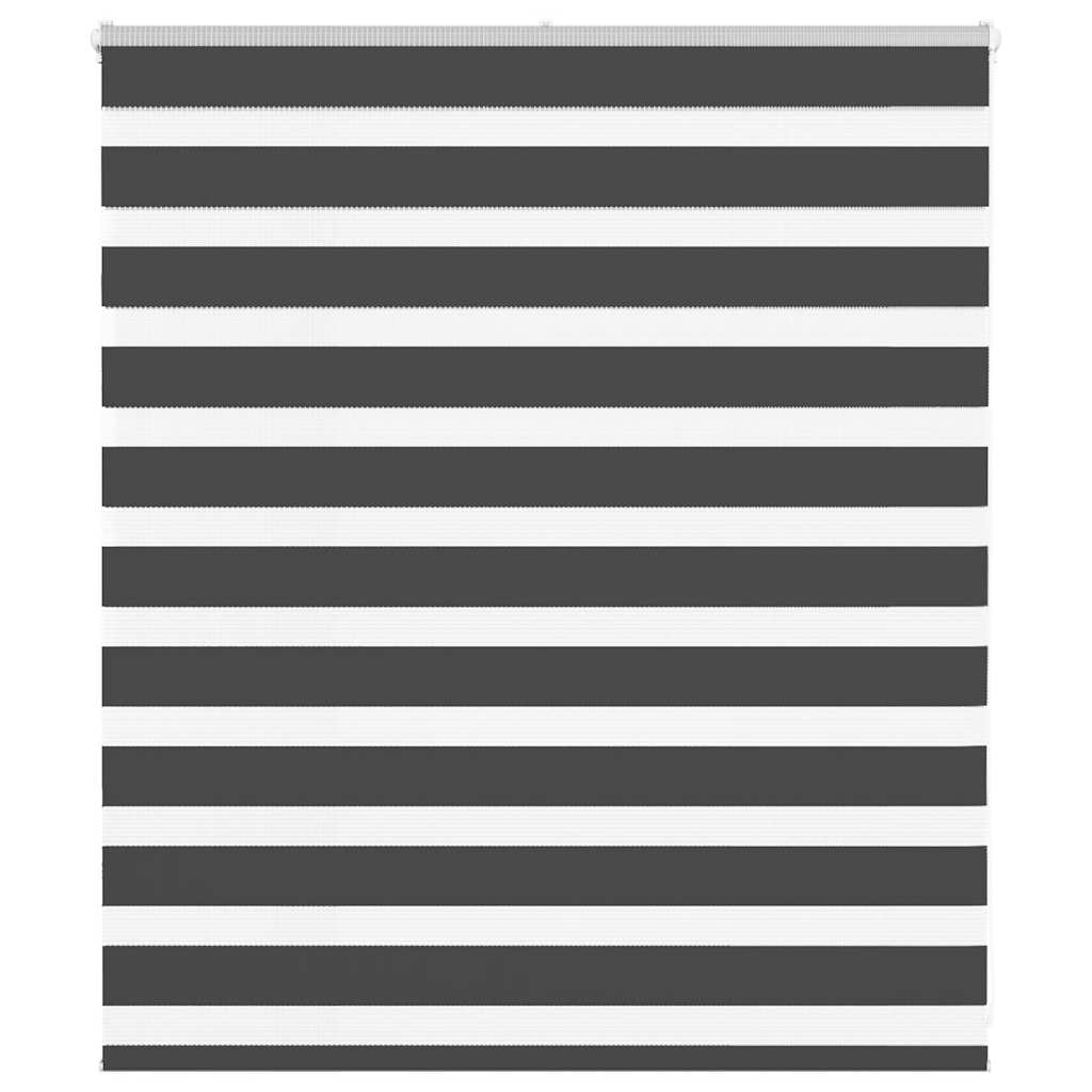 Vidaxl Zebra Rouleau aveugle 130x100 cm Largeur de tissu 125,9 cm noir