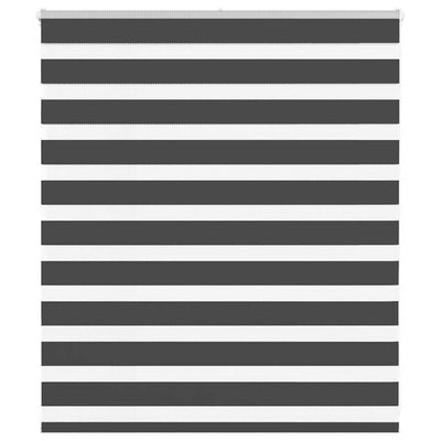 Vidaxl Zebra Rouleau aveugle 130x100 cm Largeur de tissu 125,9 cm noir