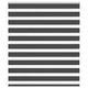 Vidaxl Zebra Rouleau aveugle 130x100 cm Largeur de tissu 125,9 cm noir
