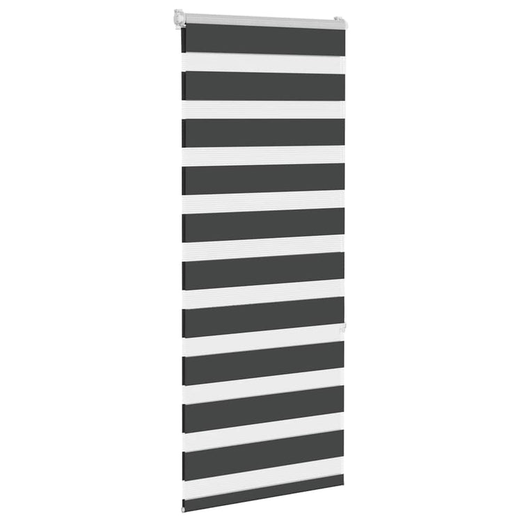 Vidaxl Zebra Rouleau aveugle 55x150 cm Largeur de poussière 50,9 cm noir