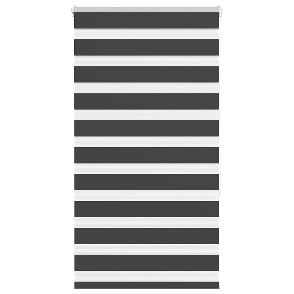 Vidaxl Zebra Rouleau aveugle 80x150 cm Largeur de poussière 75,9 cm noir
