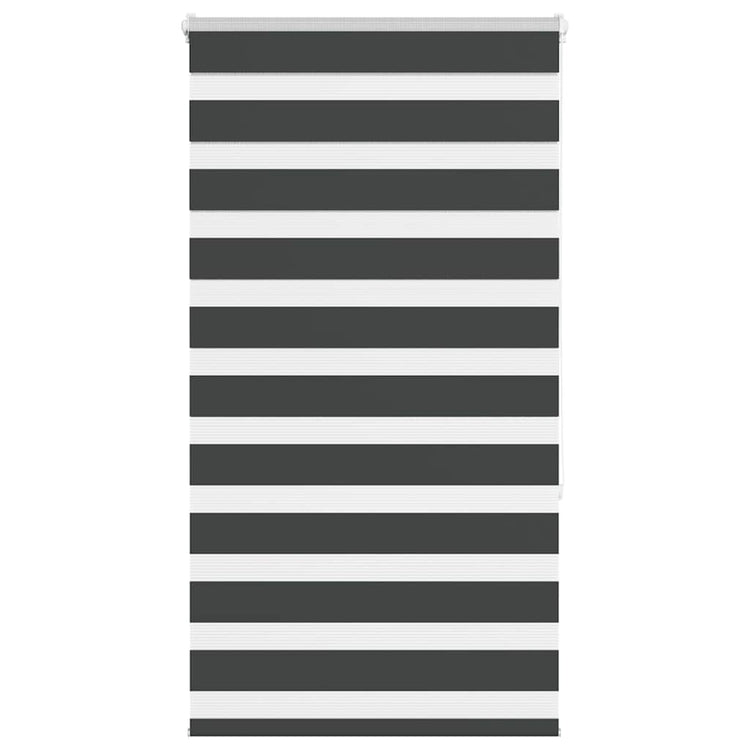 Vidaxl Zebra Rouleau aveugle 80x150 cm Largeur de poussière 75,9 cm noir