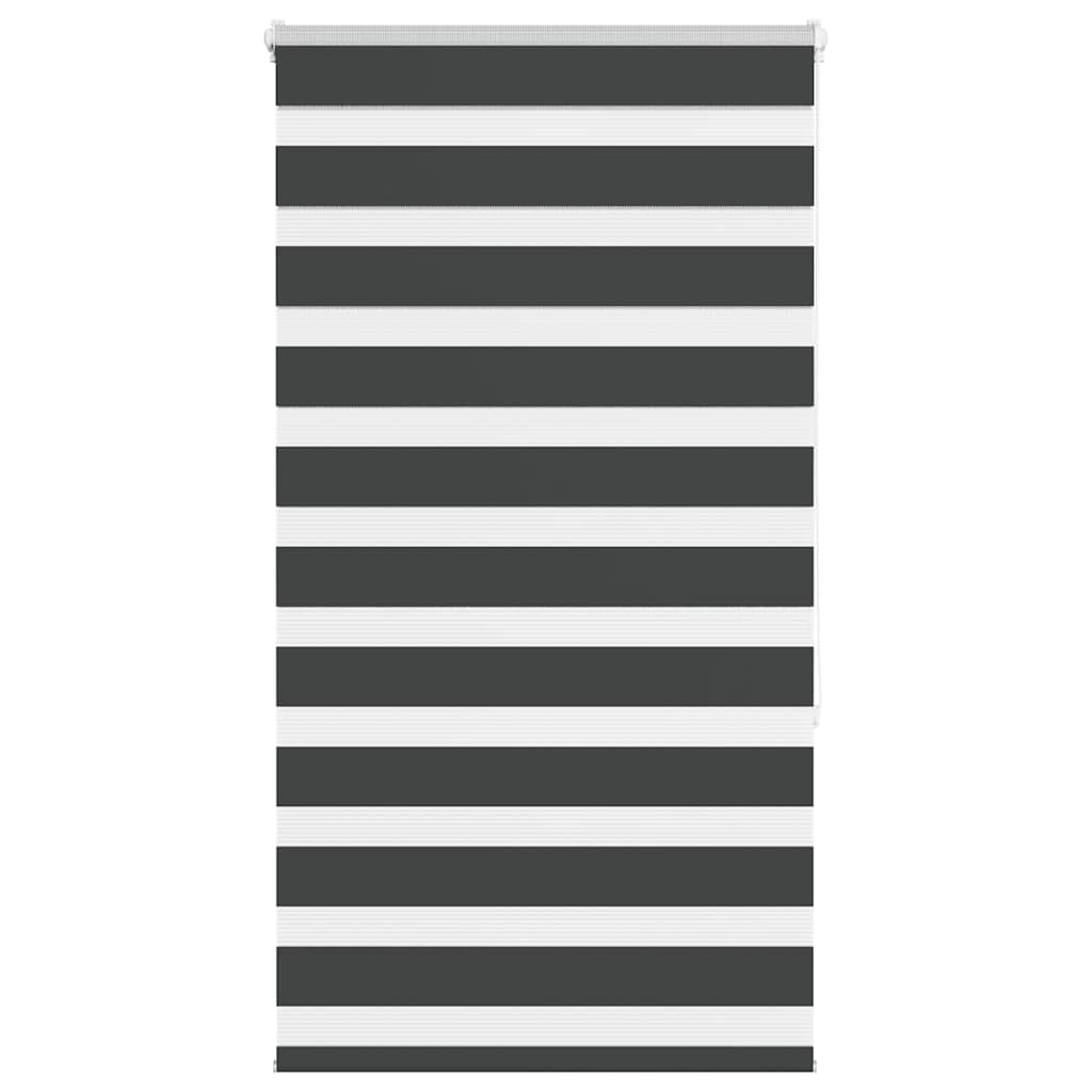 Vidaxl Zebra Rouleau aveugle 85x150 cm Largeur de poussière 80,9 cm noir