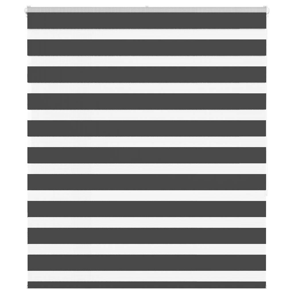 Vidaxl Zebra Rouleau aveugle 130x150 cm Largeur de poussière 125,9 cm noir