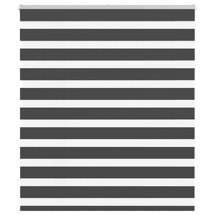 Vidaxl Zebra Rouleau aveugle 130x150 cm Largeur de poussière 125,9 cm noir