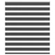 Vidaxl Zebra Rouleau aveugle 130x150 cm Largeur de poussière 125,9 cm noir