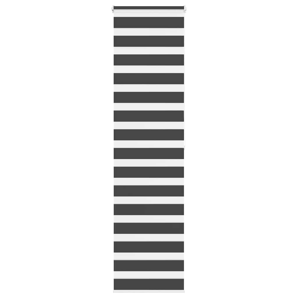 VidaXL store enrouleur zèbre 60x200 cm largeur de tissu noir 55,9 cm