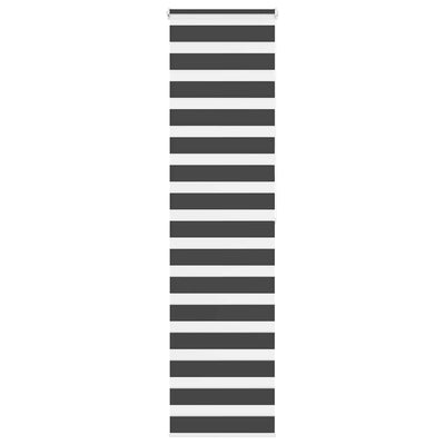 VidaXL store enrouleur zèbre 60x200 cm largeur de tissu noir 55,9 cm