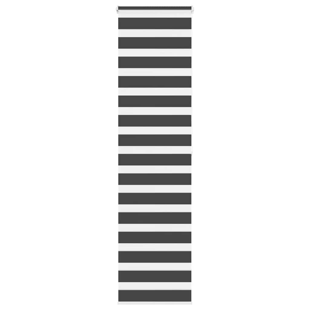 Vidaxl Zebra Rouleau aveugle 65x200 cm Largeur de tissu 60,9 cm noir