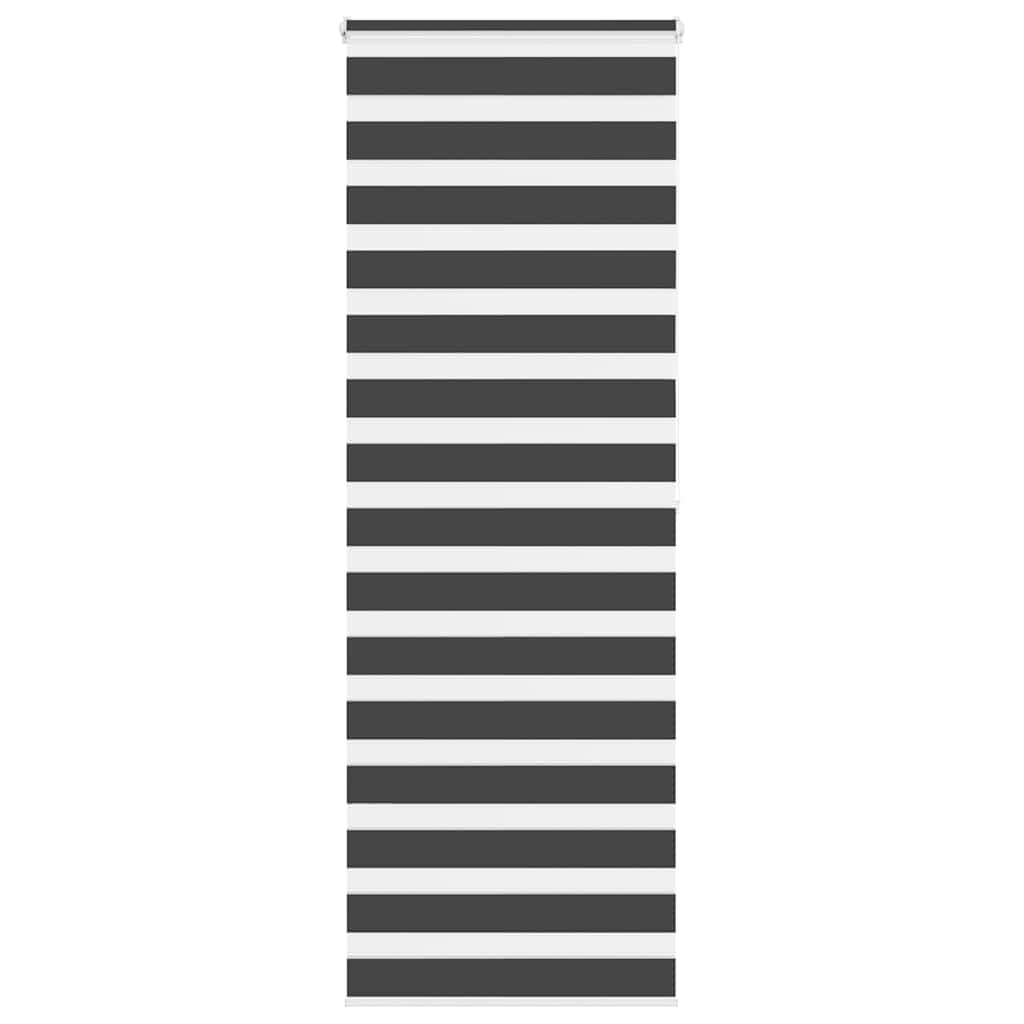 Vidaxl Zebra Rouleau aveugle 85x200 cm Largeur de tissu 80,9 cm noir