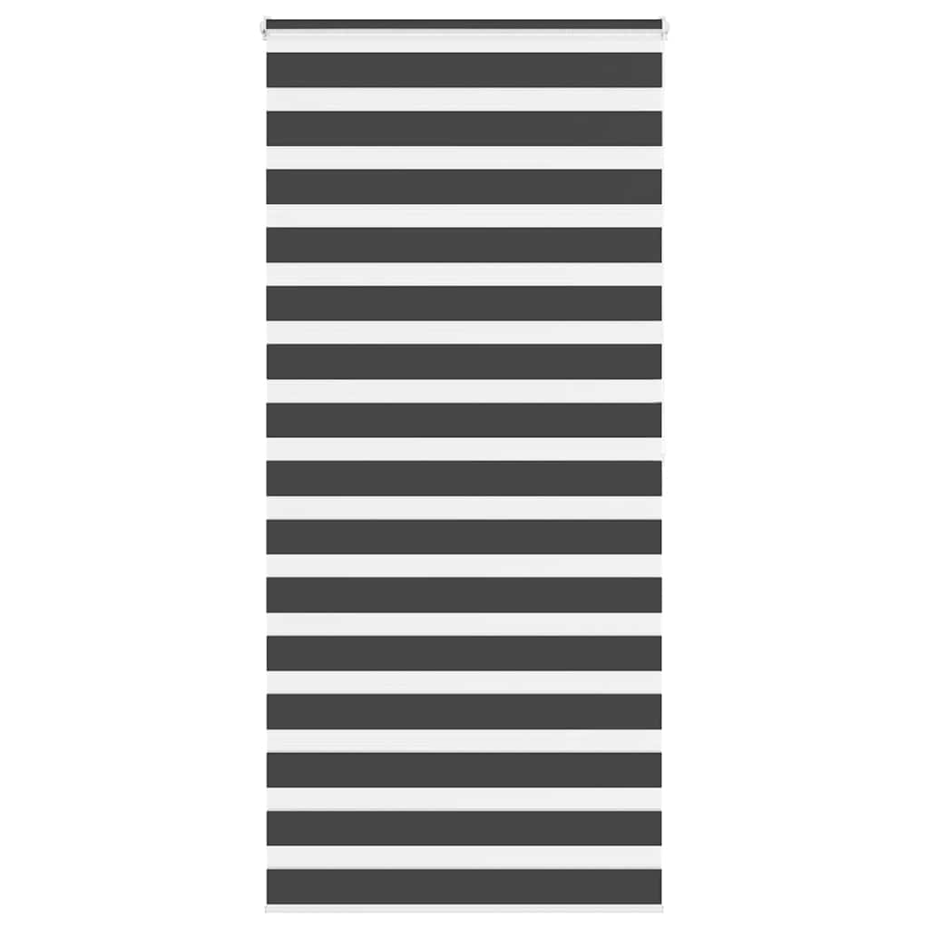 Vidaxl Zebra Rouleau aveugle 110x200 cm Largeur de tissu 105,9 cm noir