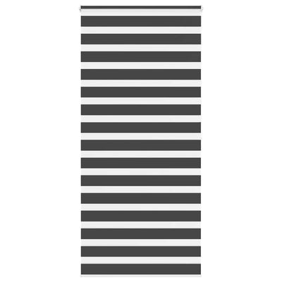 Vidaxl Zebra Rouleau aveugle 110x200 cm Largeur de tissu 105,9 cm noir