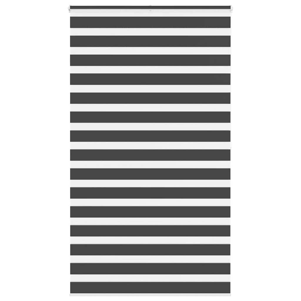 Vidaxl Zebra Rouleau aveugle 125x200 cm Largeur de tissu 120,9 cm noir