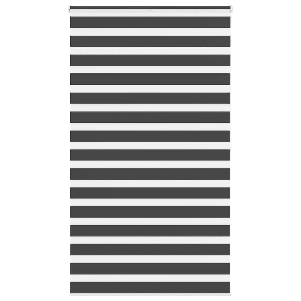 Vidaxl Zebra Rouleau aveugle 130x200 cm Largeur de tissu 125,9 cm noir