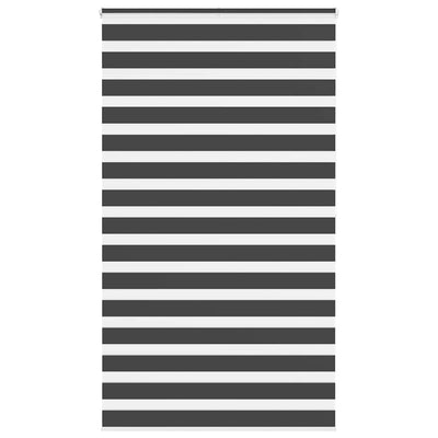 Vidaxl Zebra Rouleau aveugle 130x200 cm Largeur de tissu 125,9 cm noir