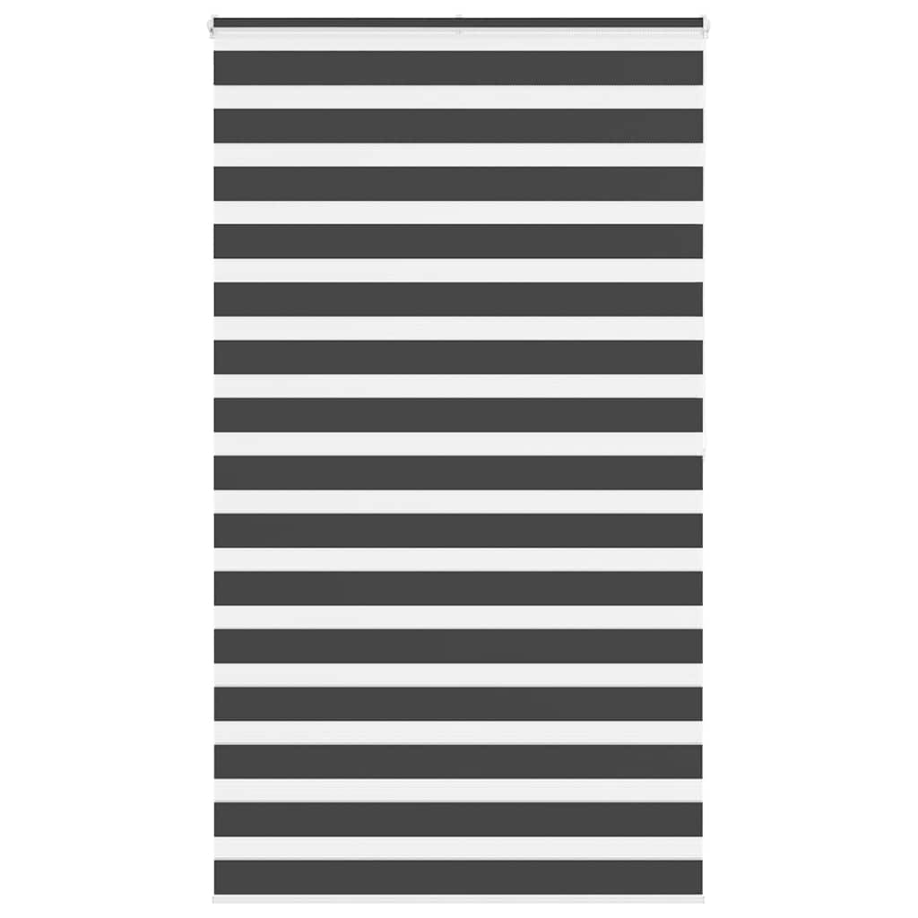 Vidaxl Zebra Rouleau aveugle 135x200 cm Largeur de tissu 130,9 cm noir