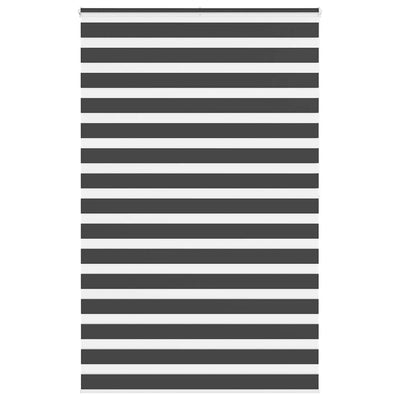 VidaXL store enrouleur zèbre 150x200 cm largeur de tissu 145,9 cm noir