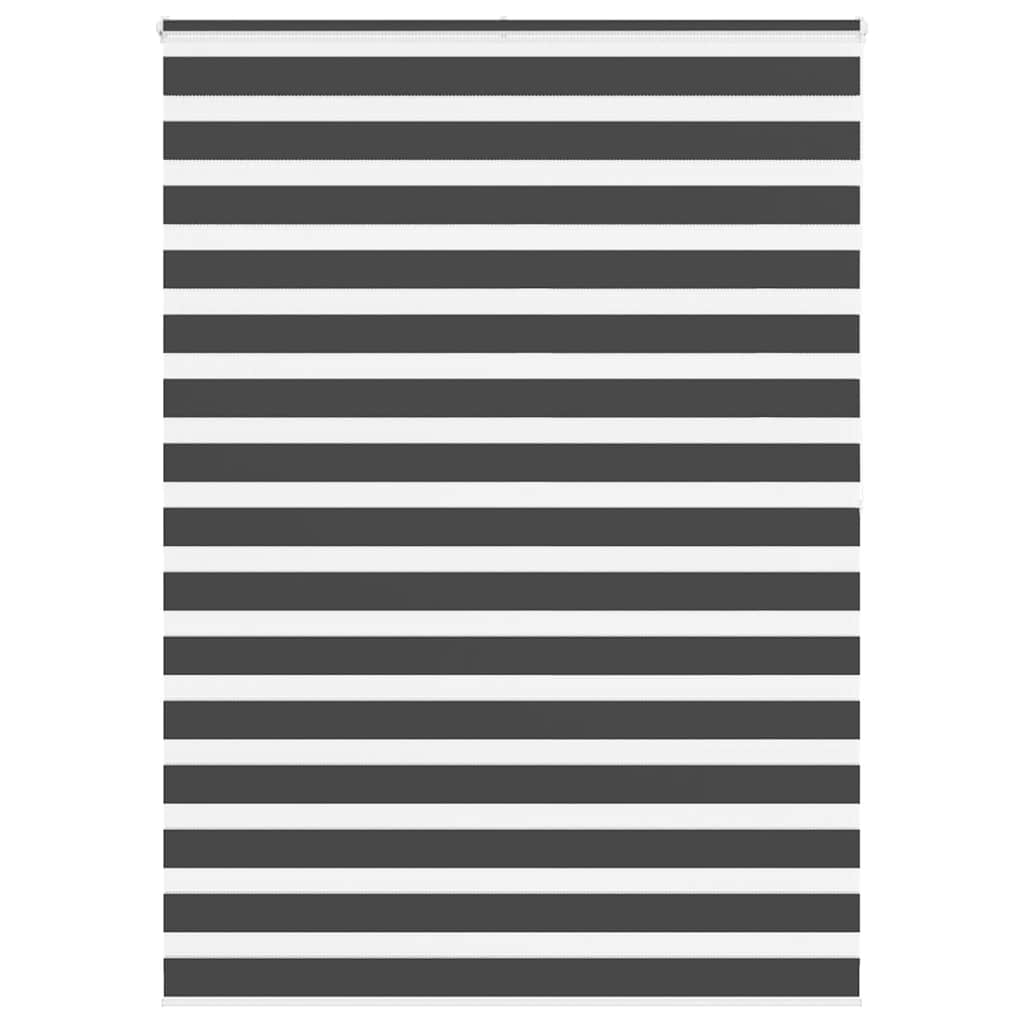 VidaXL store enrouleur zèbre 155x200 cm largeur de tissu 150,9 cm noir