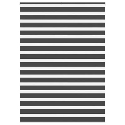 VidaXL store enrouleur zèbre 160x200 cm largeur de tissu 155,9 cm noir
