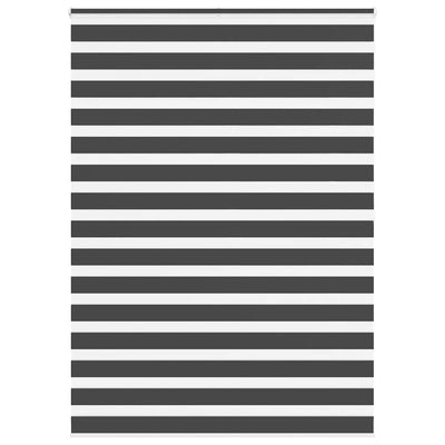 VidaXL store enrouleur zèbre 165x200 cm largeur de tissu 160,9 cm noir