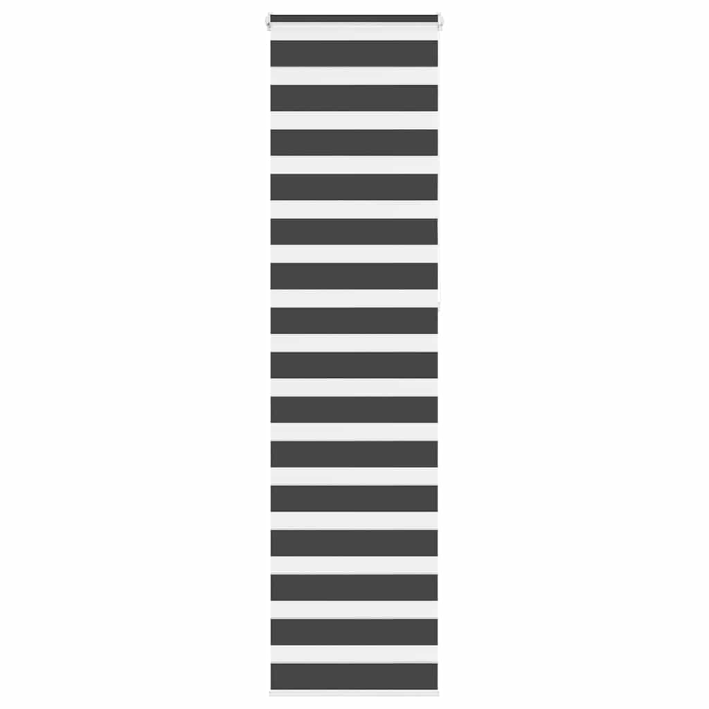 Vidaxl Zebra Rouleau aveugle 55x230 cm Largeur de tissu 50,9 cm noir