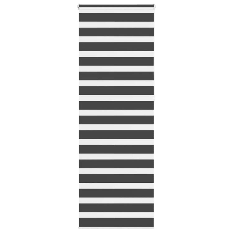 VidaXL store enrouleur zèbre 75x230 cm largeur de tissu 70,9 cm noir