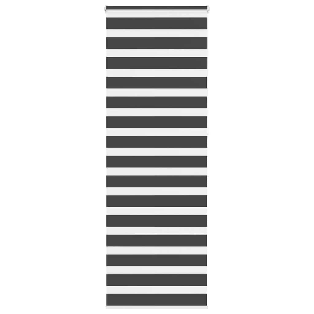 VidaXL store enrouleur zèbre 90x230 cm largeur de tissu 85,9 cm noir