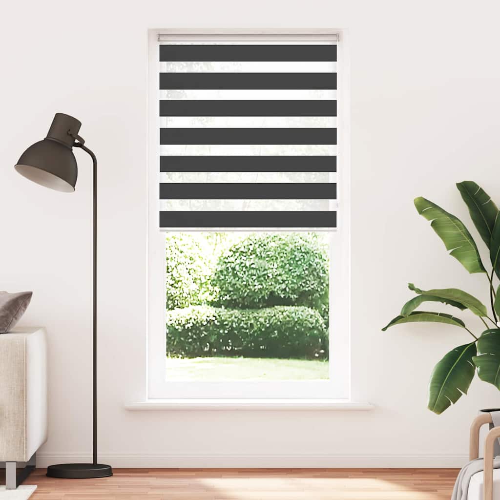 Vidaxx store enrouleur zèbre 95x230 cm largeur de tissu 90,9 cm noir