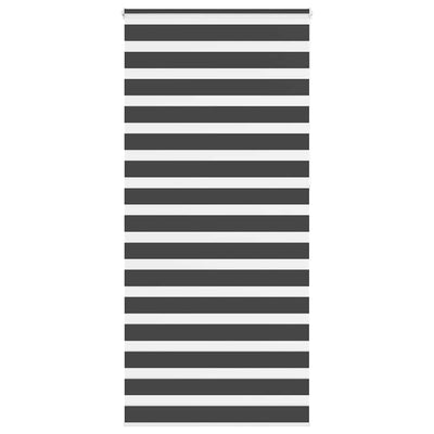 VidaXL store enrouleur zèbre 100x230 cm largeur de tissu 95,9 cm noir