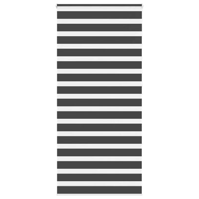VidaXL store enrouleur zèbre 110x230 cm largeur de tissu 105,9 cm noir