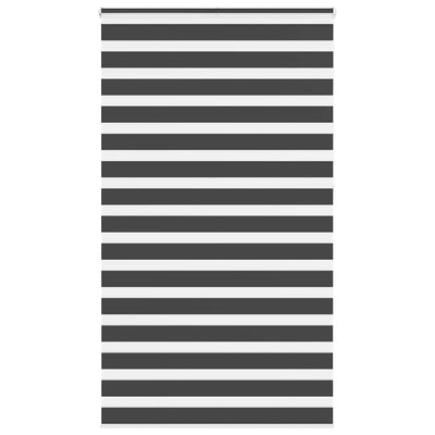 VidaXL store enrouleur zèbre 120x230 cm largeur de tissu 115,9 cm noir