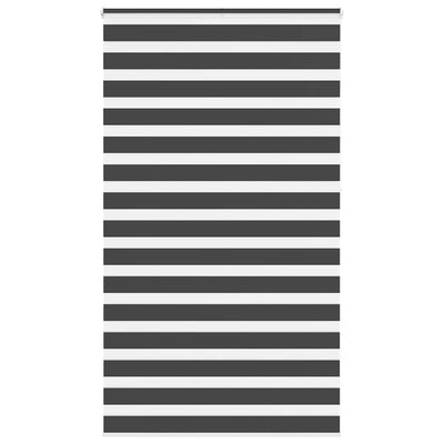 VidaXL store enrouleur zèbre 125x230 cm largeur de tissu 120,9 cm noir