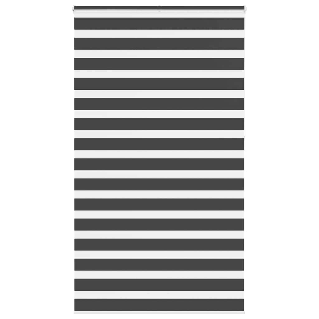 Vidaxl Zebra Rouleau aveugle 130x230 cm Largeur de tissu 125,9 cm noir