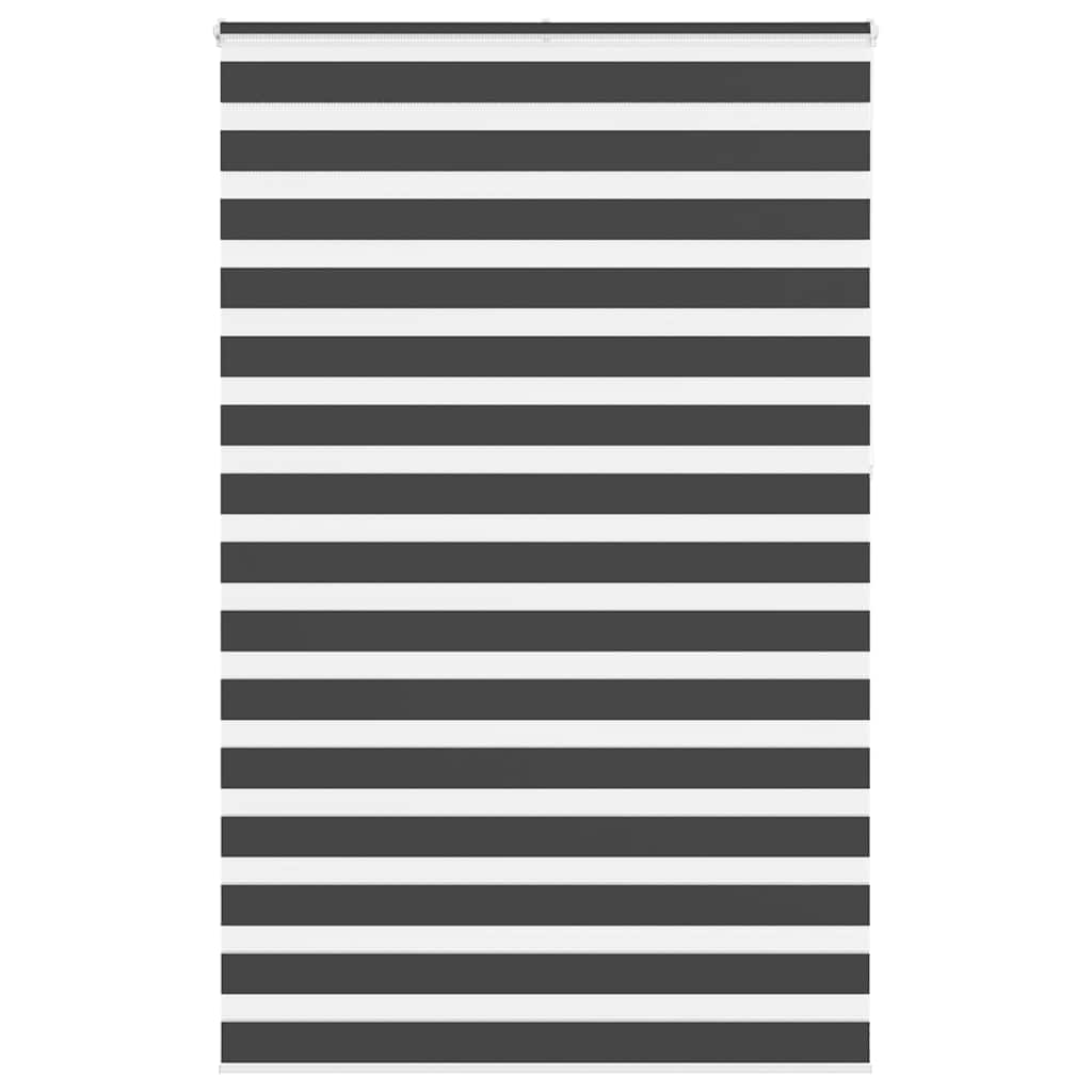 VidaXL store enrouleur zèbre 140x230 cm largeur de tissu 135,9 cm noir