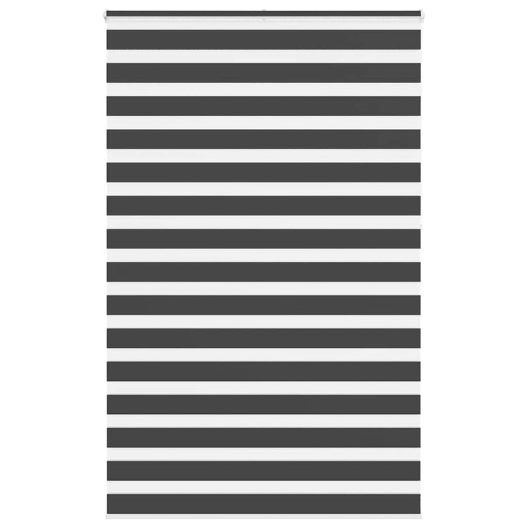 VidaXL store enrouleur zèbre 140x230 cm largeur de tissu 135,9 cm noir
