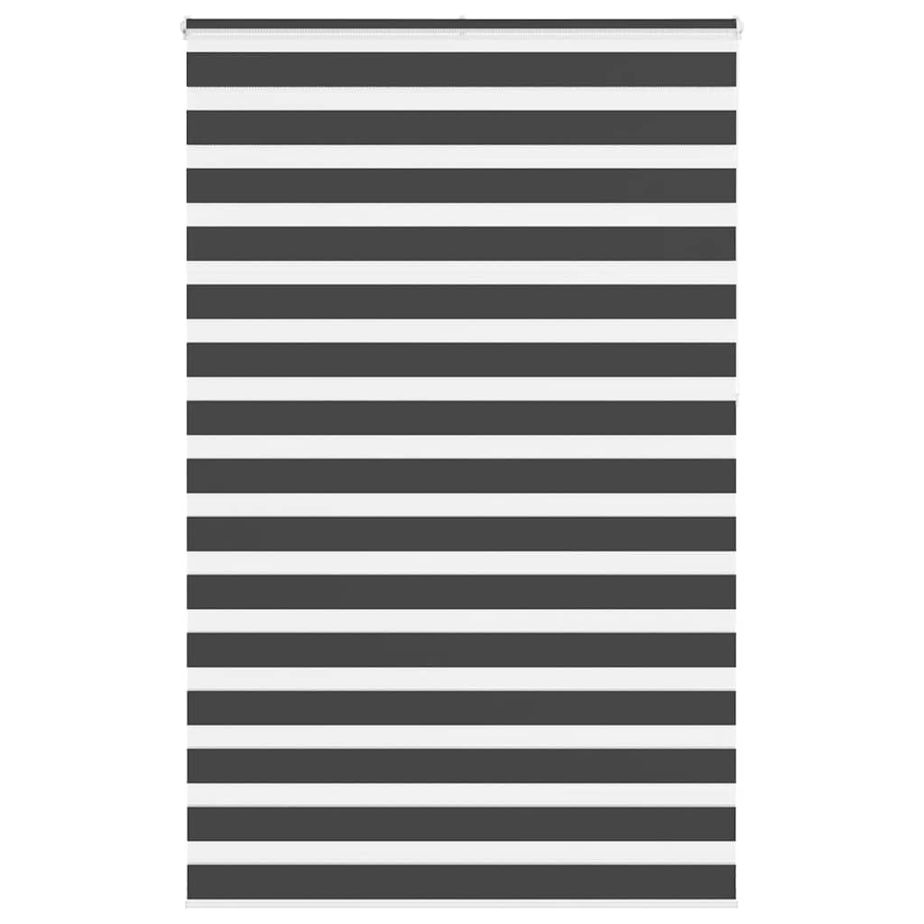 Vidaxl Zebra Rouleau aveugle 145x230 cm Largeur de tissu 140,9 cm noir