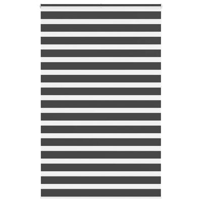 VidaXL store enrouleur zèbre 150x230 cm largeur de tissu 145,9 cm noir