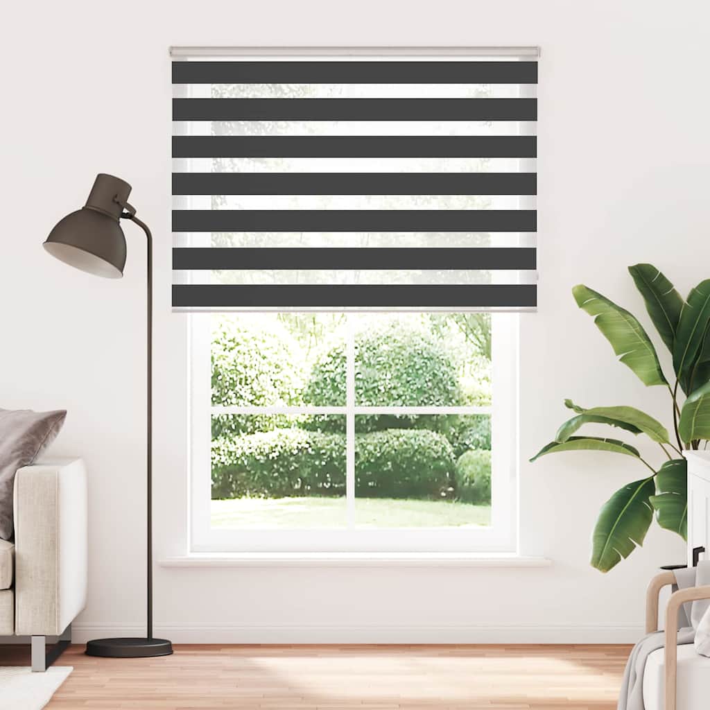 Vidaxx store enrouleur zèbre 155x230 cm largeur de tissu 150,9 cm noir