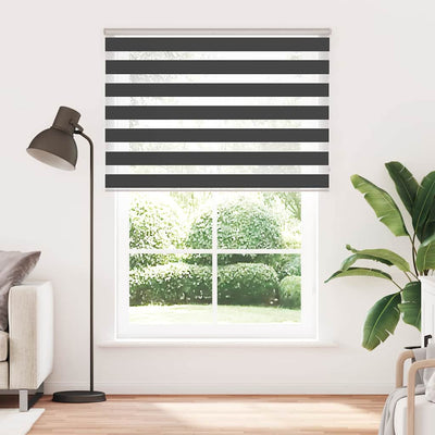 Vidaxx store enrouleur zèbre 155x230 cm largeur de tissu 150,9 cm noir