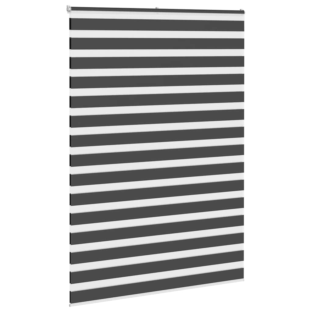 Vidaxx store enrouleur zèbre 155x230 cm largeur de tissu 150,9 cm noir