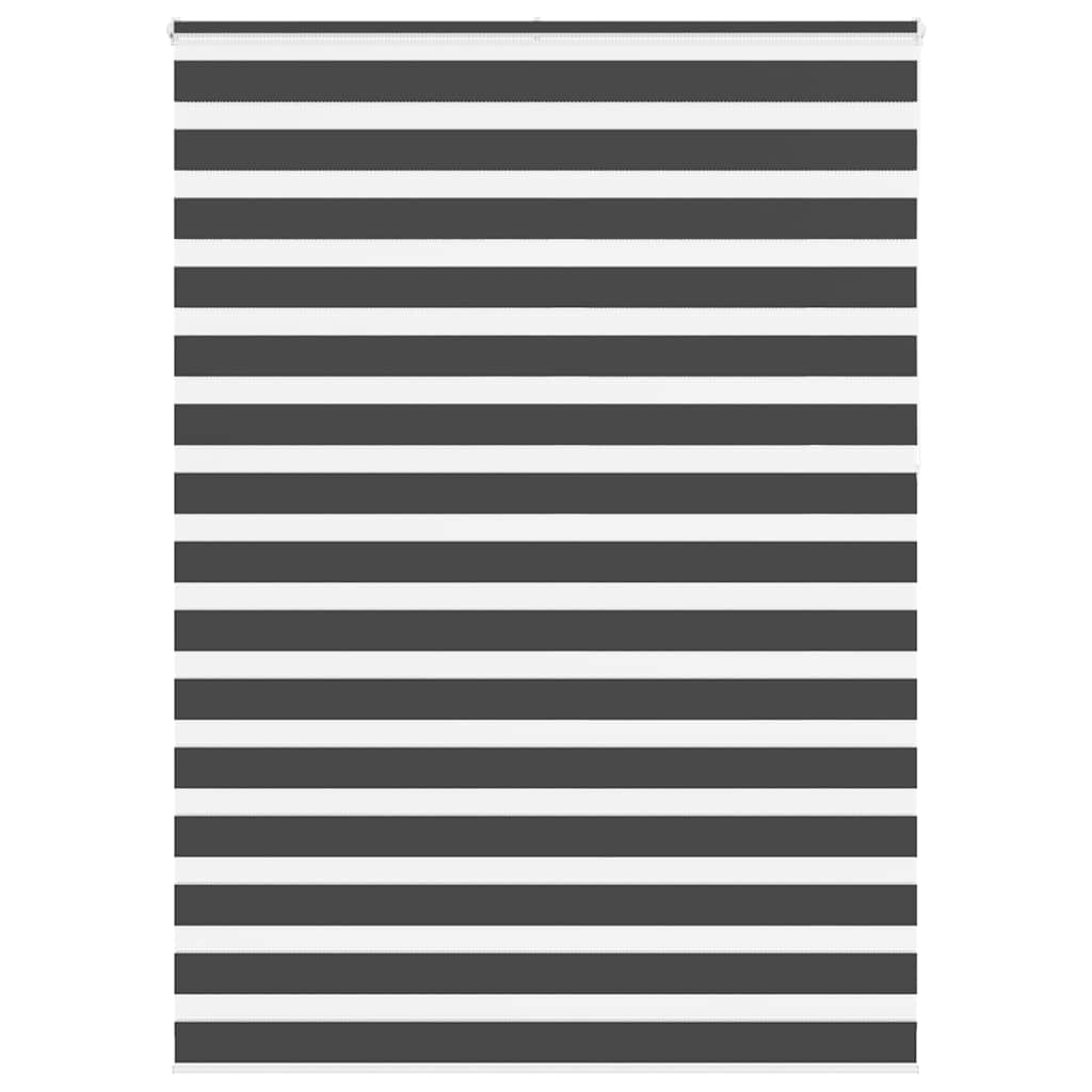 VidaXL store enrouleur zèbre 165x230 cm largeur de tissu 160,9 cm noir