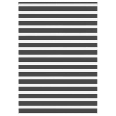 VidaXL store enrouleur zèbre 165x230 cm largeur de tissu 160,9 cm noir
