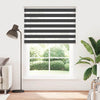 VidaXL store enrouleur zèbre 165x230 cm largeur de tissu 160,9 cm noir