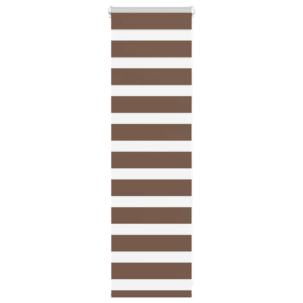 Vidaxl Zebra Rouleau aveugle 50x100 cm Largeur de poussière 45,9 cm Brun polyester