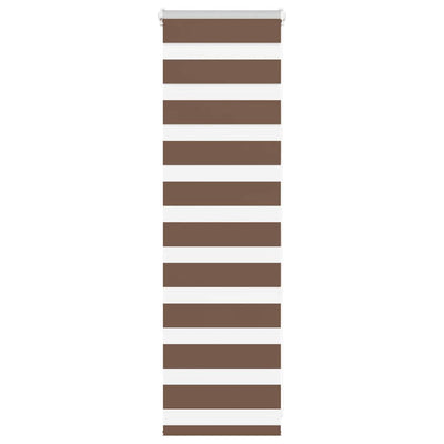 Vidaxl Zebra Rouleau aveugle 50x100 cm Largeur de poussière 45,9 cm Brun polyester