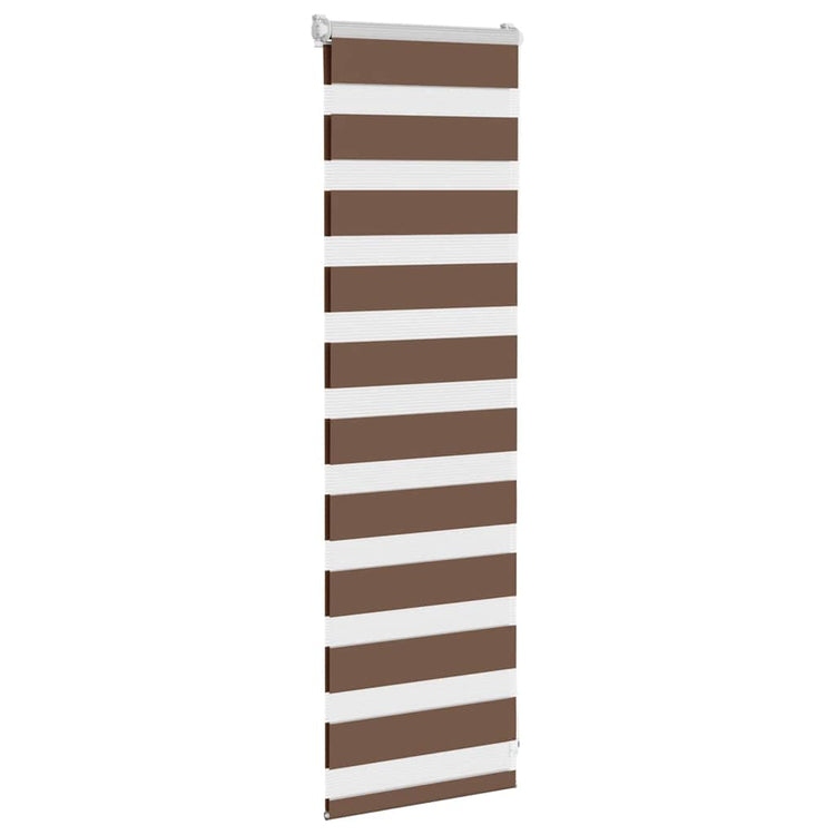 Vidaxl Zebra Rouleau aveugle 50x100 cm Largeur de poussière 45,9 cm Brun polyester