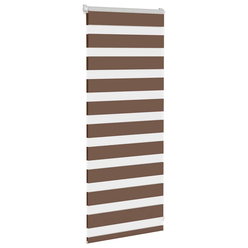 Vidaxl Zebra Rouleau aveugle 55x100 cm Largeur de tissu 50,9 cm Brun polyester